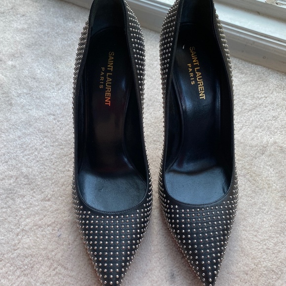 Saint Laurent black heels size 40.5 - Picture 1 of 4